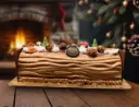 Kerstbuche 'Rudolf' (8-10p) vanille en chocolade roomijs