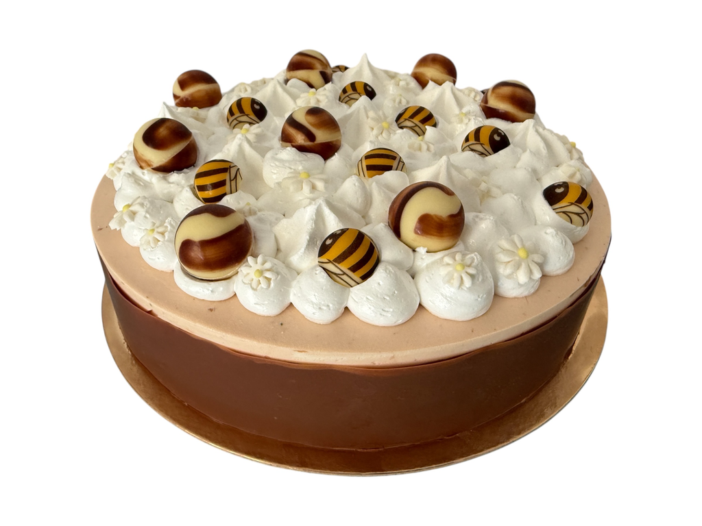 Ijstaart op maat (10-12p) (Chocolade, Rice crispies, praliné en melkchocolade, Melkchocolade)