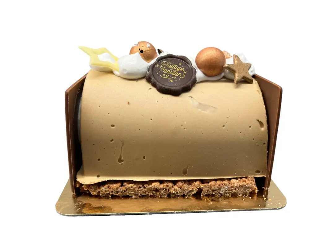 Kerstbuche 'Mokka Deluxe' (4-5p) vanille en mokka roomijs